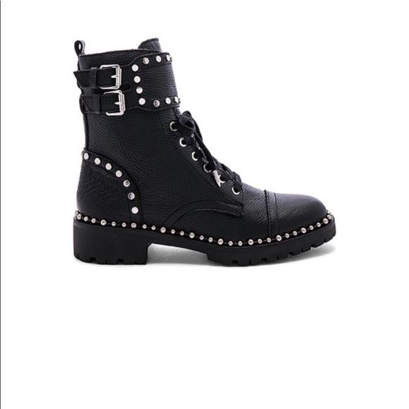 Sam Edelman women’s Jennifer Studded black Combat Boot size 6.5 leather - Picture 2 of 9